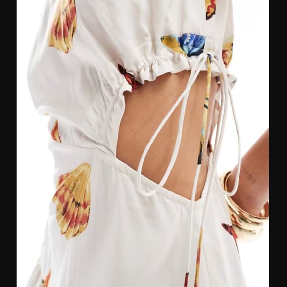 ASOS Design Sleevless Cut Out Midi Dress Sz. US 6 - Picture 3 of 8